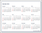 Printable Calendar 2015 (US&Canada)