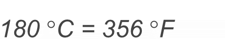 180 Celsius to Fahrenheit conversion result image.