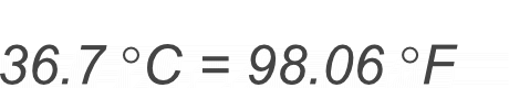 36.7 Celsius to Fahrenheit conversion result image.