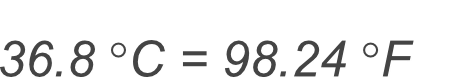 36.8 Celsius to Fahrenheit conversion result image.