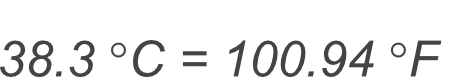 38.3 Celsius to Fahrenheit conversion result image.