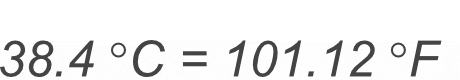 38.4 Celsius to Fahrenheit conversion result image.