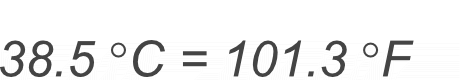 38.5 Celsius to Fahrenheit conversion result image.