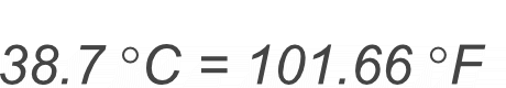 38.7 Celsius to Fahrenheit conversion result image.