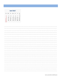 Printable Planner with Monthly Calendar - Picture