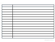 Printable Two Column Table Sheet, Blank, Landscape Orientation - Picture
