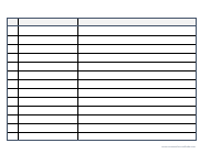 Printable Three Column Table Sheet, Blank, Landscape Orientation - Picture