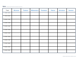 Printable Weekly Planner with Hourly Time Slots, Light - Picture