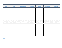 Printable Weekly Schedule, Monday to Sunday - Picture
