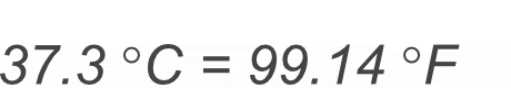 37.3 Celsius to Fahrenheit conversion result. 37.3 Celsius to Fahrenheit conversion result image.
