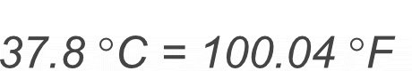 37.8 Celsius to Fahrenheit conversion result. 37.8 Celsius to Fahrenheit conversion result image.